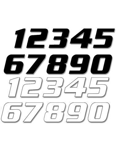 Paquete de 3 adhesivos One Series Number  0 White Blackbird Racing 5049-10-0