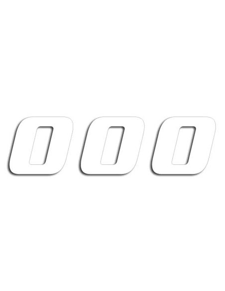 Paquet de 3 adhesius One Sèries Number 0 White Blackbird Racing 5049-10-0
