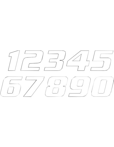 Number #1 20X25Cm Wh Blackbird Racing 5049/10/1