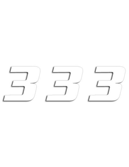 3-Pack One Series Número 3 White Blackbird Racing 5049-10-3 Decalques