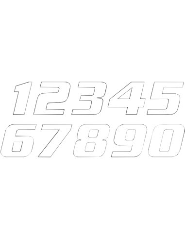 Decalques 3-Pack One Series Número 7 White Blackbird Racing 5049-10-7