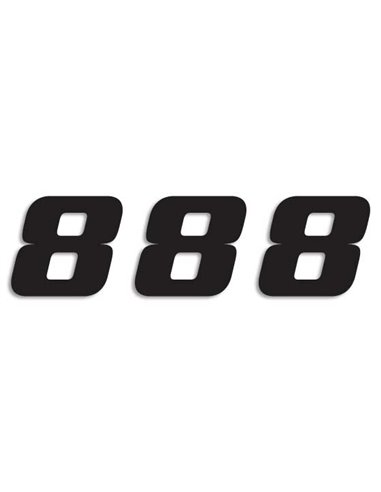 Lot de 3 décalcomanies One Series Number 8 Blackbird Racing 5049-20-8