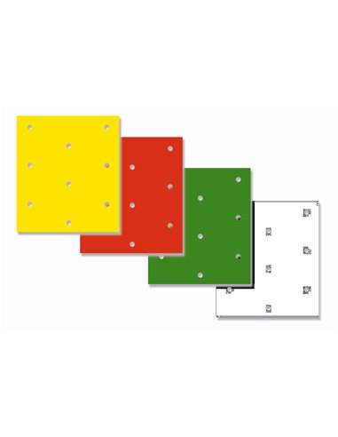 Láminas Crystall de colores con agujeros 47X33 Cm 3 piezas Amarillo Blackbird Racing 5052-40