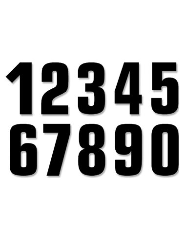 Numbers #0-9 16X7Cm Bk Blackbird Racing 5048/20/0-9