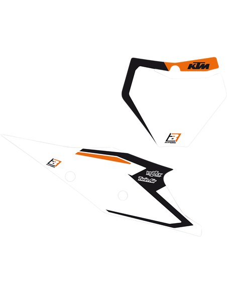 Kit adhesivos placas porta-números ktm 13-15 Blackbird Racing 6507n