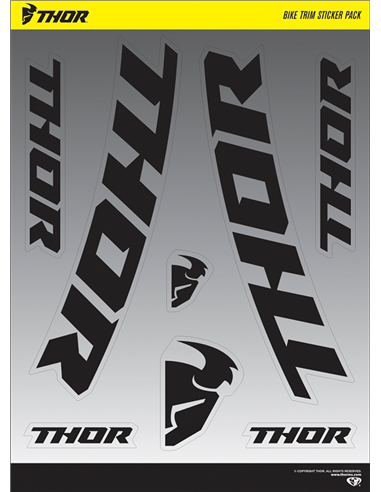 THOR Feuille d'autocollants 2-Pack Bike Trim S18 Feuille d'autocollants 4320-2027