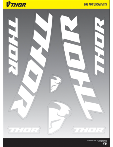 THOR Feuille d'autocollants 2-Pack Bike Trim S18 Feuille d'autocollants 4320-2027