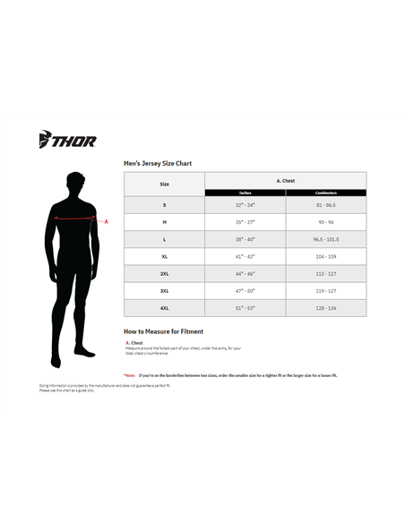 Jersey Int Ss Decoy Bk/C Md THOR-MX 2023 5020-0194