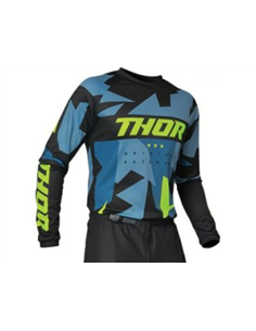 Maillot Motocross enfant Thor Sector Warship blue/Acid Outlet