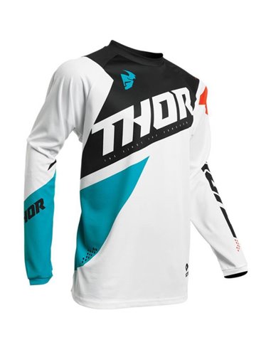 Camiseta Motocross Thor Sector Blade White/Aqua M Outlet