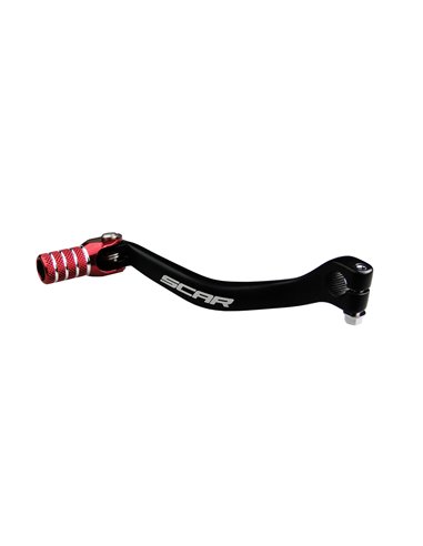 Pedal de mudança SCAR preto mate Red biqueira Honda CRF150R