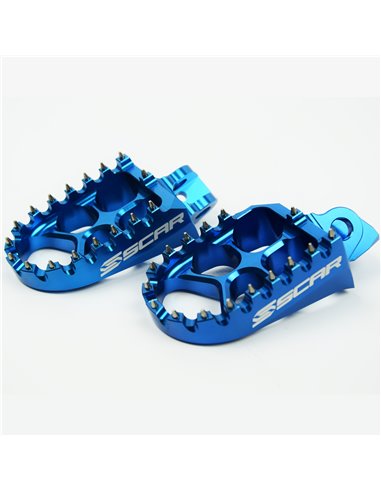 SCAR EVO footpegs blue Kawasaki KX65 / 80/85