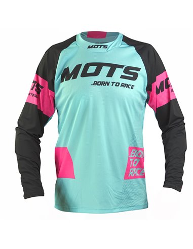 Samarreta de motocròs Mots X-RIDER Blau-Negre-Fúcsia Talla XL MT2205XLA