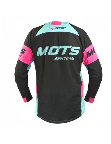 Samarreta de motocròs Mots X-RIDER Blau-Negre-Fúcsia Talla XL MT2205XLA