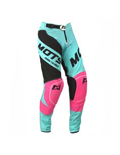 Calça motocross MOTS X-RIDER Azul-Preto-Fúcsia tamanho XL MT3205XLA