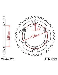 Rear sprocket JTR822.48 48...