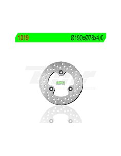 Brake disc NG 1019 Ø190 x Ø78 x 4 Position: Rear