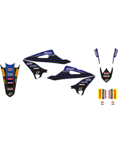Kit de gráficos Blackbird Racing Replica Factory Team Yamaha 2022 con funda de asiento BLACKBIRD RACING 8250R11