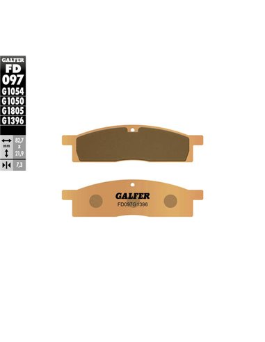 Pastillas de freno sinterizadas HH GALFER FD097G1396