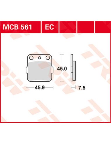 Pastillas de freno sinterizadas offroad serie SI TRW MCB561SI