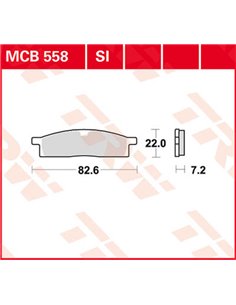 Pastillas de freno sinterizadas offroad serie SI TRW MCB558SI