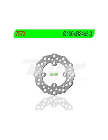 NG wave brake disc 757X Ø190 x Ø84 x 3