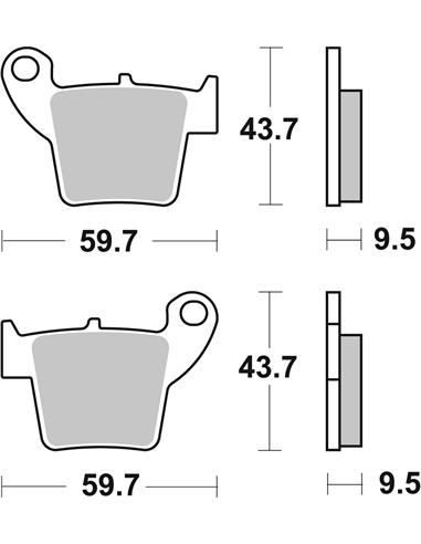 HF Street Ceramic Organic Brake Pads SBS 777HF