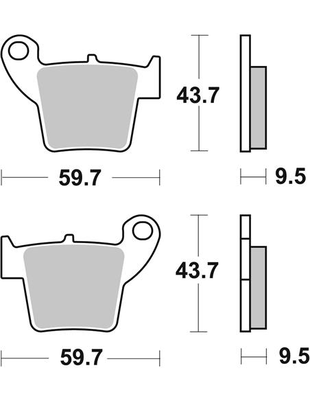 HF Street Ceramic Organic Brake Pads SBS 777HF