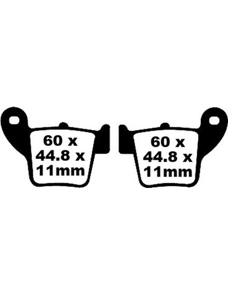 Pastillas de freno en fibra de carbono Offroad EBC FA346TT