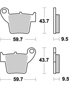 Pastilhas de freio traseiro Nitro MOTO-MASTER 094321
