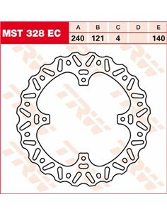 EC Cross Design Brake Rotor TRW MST328EC