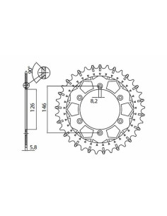 Works Z Steel Rear Sprocket SUNSTAR SPROCKETS 8-3577-50
