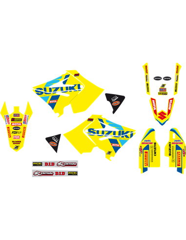 Blackbird Racing Replica Team Suzuki KSRT 2022 Graphics Kit With Seat Cover BLACKBIRD RACING 8321R9