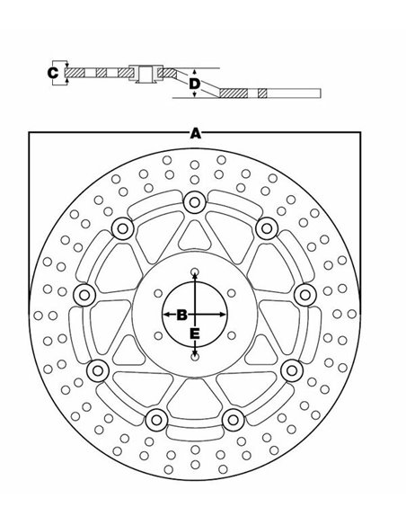 Contoured Fixed Brake Rotor TRW MST304RAC