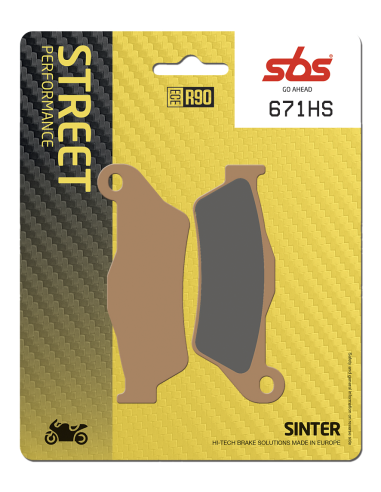 HS Street Excel Sintered Front Brake Pads SBS 671HS