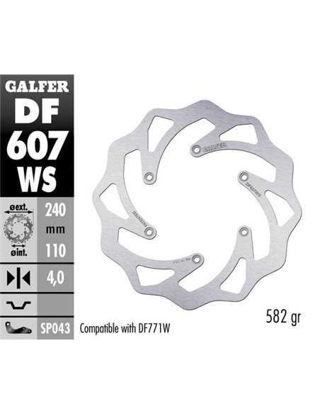 Disco de freno Wave® GALFER DF607WS