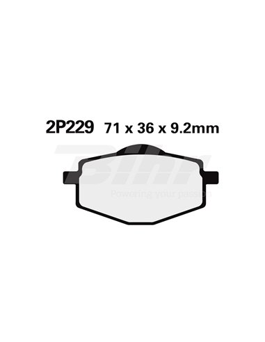 Joc pastilles de fre NISSIN 2P229GS Treball. XT600E 90- Posició: Del darrere