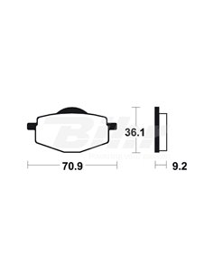 Tecnium MO75 Sintered Brake Pads Position: Rear