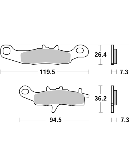Pastillas de freno SI Offroad sinterizadas SBS 726SI