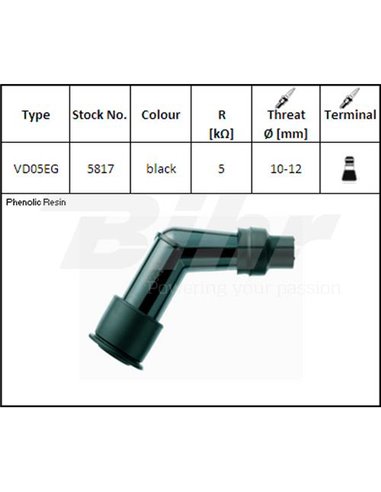 Tube de bougie NGK VD05EG