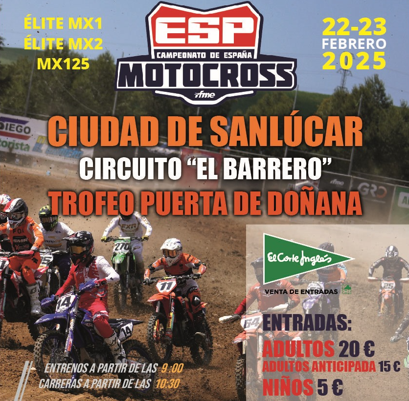 Campeonato de España de motocross Élite 2025 en Sanlucar de Barrameda