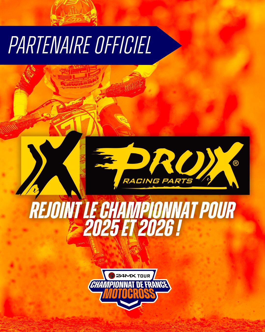 La Federación Francesa de Motociclismo se complace en anunciar su nuevo socio oficial para la gira 24MX: -> Pistones Pro-X!