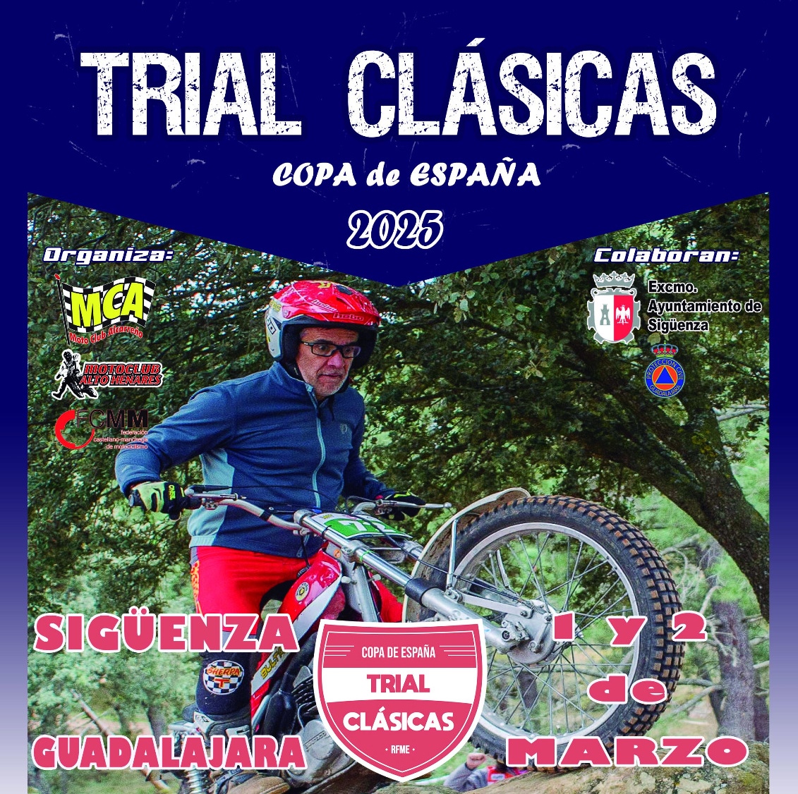 Sigüenza inaugura con mas de 140 pilotos la Copa de España de Trial Clásicas