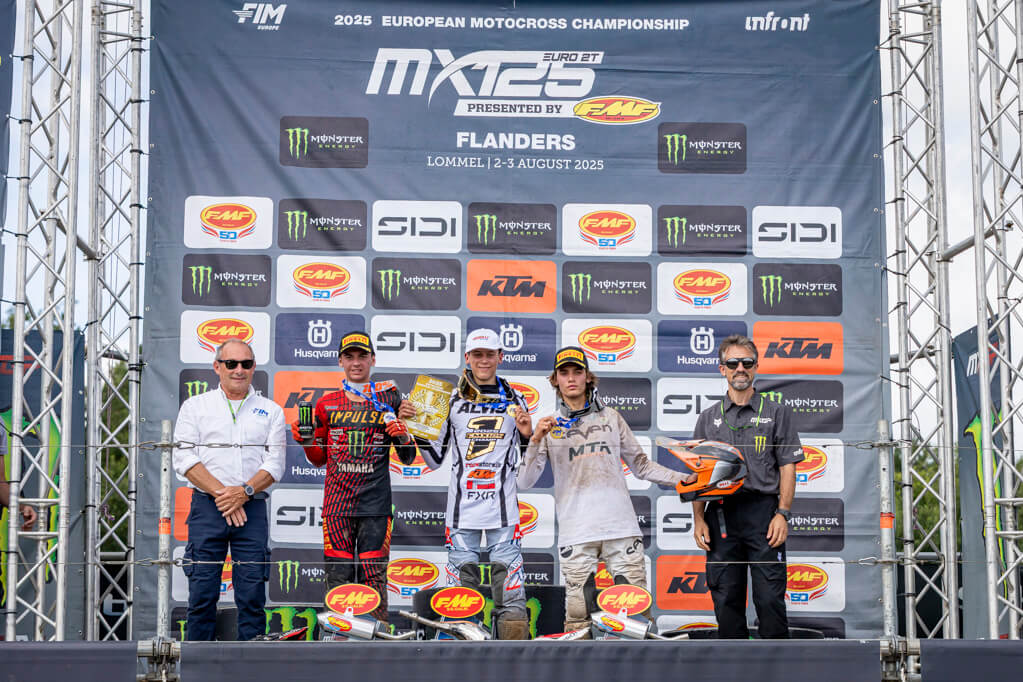 Campeonato Europeo EMX125: Alvisi tiene su nervio para asegurar el título de 2025 mientras Bervoets gana la ronda Lommel
