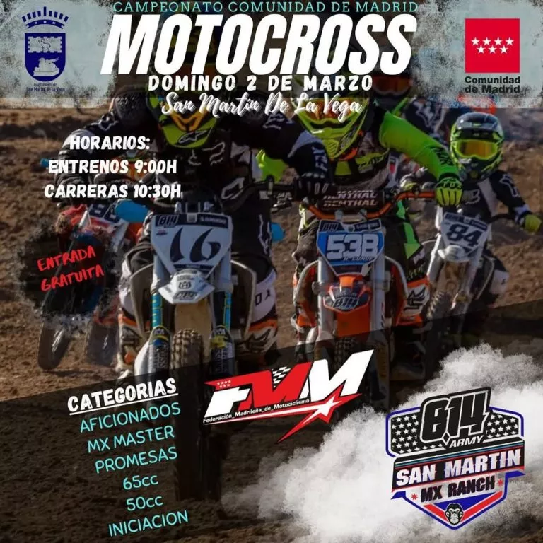 ¡APLAZADO EL MOTOCROSS DE SAN MARTÍN DE LA VEGA!