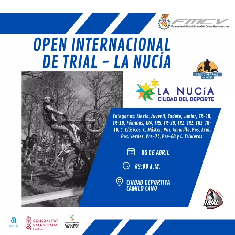 La Nucía, sede de la tercera cita del Trial valenciano