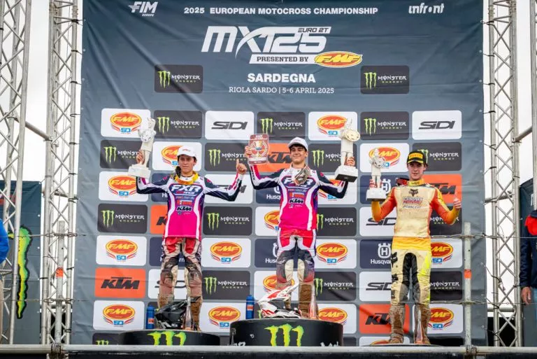 Campeonato Europeo EMX125: clase magistral de arena para Katona, que conquista a Riola Sardo