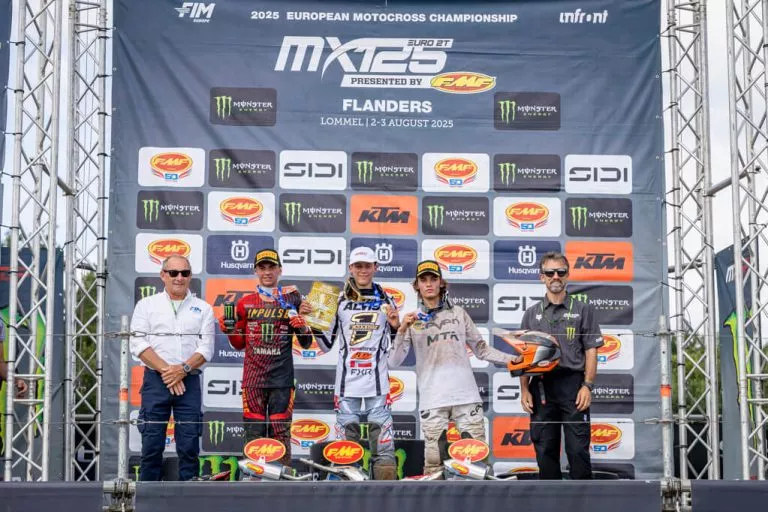 Campeonato Europeo EMX125: Alvisi tiene su nervio para asegurar el título de 2025 mientras Bervoets gana la ronda Lommel